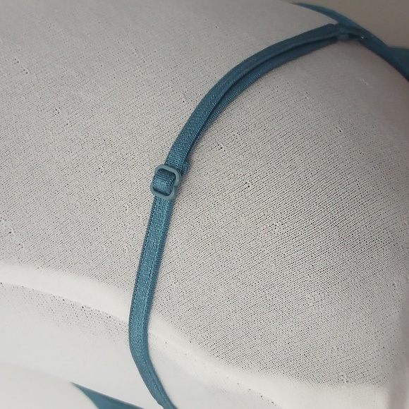 Bisou Bisou by Michele Bohbot teal ruffle spaghetti strap tank top size 8 - Picture 8 of 16